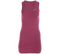 Winshape Damen Fitness Freizeit Longtop WTR15 mit seitlicher Raffung, Slim Style Tanktop, Berry/Love, M