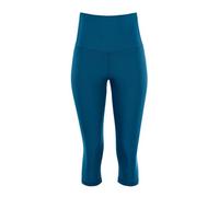 WINSHAPE Damen Functional Comfort 3/4 -Tights Hwl217c “high Waist” Mit V-Shape Applikation Und Core-Bund Leggings, Teal-Green, M EU