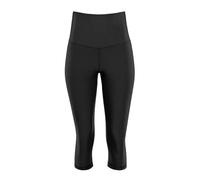 WINSHAPE Damen Functional Comfort 3/4 -Tights Hwl217c “high Waist” Mit V-Shape Applikation Und Core-Bund Leggings, Schwarz, L EU