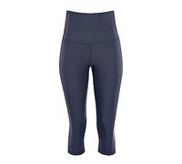 Leggings WINSHAPE "3/4 Functional Comfort HWL217C", Damen, Gr. L, Normalgrößen, grau (anthrazit), 85% Polyester, 15% Elasthan, Hosen Leggings, mit V-Shape Applikation und Core-Bund (63740337-L) anthra