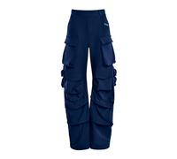 Sporthose WINSHAPE "Functional Comfort Cargo Pants CP101C", Damen, Gr. XL, Normalgrößen, blau (dunkelblau), 85% Polyester, 15% Elasthan, Hosen, mit Taschen (76989933-XL) dunkelblau