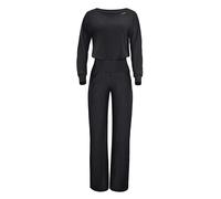 Winshape Damen Functional Comfort Jumpsuit JS101LSC, Comfort Style, Fitness Freizeit Yoga Pilates, Schwarz