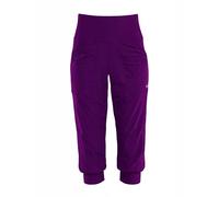 Sporthose WINSHAPE "Functional Comfort ¾ Leisure Trousers LEI201C", Damen, Gr. XXL, Normalgrößen, lila (schwarz plum), 85% Polyester, 15% Elasthan, Hosen, High Waist (64088103-XXL) schwarz plum