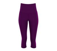 WINSHAPE Damen Functional Comfort High Waist 3/4-Tights HWL217C (HWL217C) XL dark plum