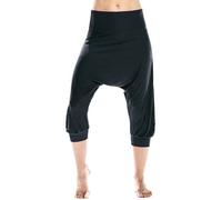 WINSHAPE Damen Functional Light And Soft ¾-haremshose Hp201ls Lässige Hose, Schwarz, XXL EU