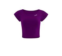Winshape Damen Functional Light and Soft Cropped Kurzarmshirt Aet137ls T-Shirt, Dark Plum, XXL EU