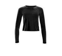 WINSHAPE Damen Functional Light And Soft Cropped Long Sleeve Top Aet119ls Yoga-Shirt, Schwarz, M EU