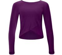 WINSHAPE Damen Functional Light and Soft Cropped Long Sleeve Top AET131LS (AET131LS) S dark plum