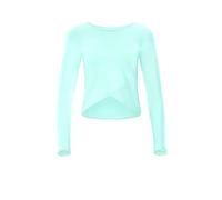 Langarmshirt WINSHAPE "Cropped Functional Light and Soft", Damen, Gr. M, grün (delicate mint), 85% Polyester, 15% Elasthan, Rundhals, Shirts Langarmshirt, Overlap-Applikation (50082033-M) delicate min