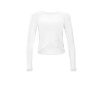 Langarmshirt WINSHAPE "Cropped Functional Light and Soft", Damen, Gr. M, weiß (ivory), 85% Polyester, 15% Elasthan, Rundhals, Langarm, Shirts, Overlap-Applikation (78310201-M) ivory