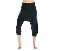 WINSHAPE Damen Functional Light And Soft ¾-haremshose Hp201ls Lässige Hose, Schwarz, XXL EU