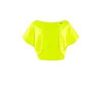 WINSHAPE Damen Functional Light Cropped Dance-top Dt104 T-Shirt, Neon-gelb, XL EU