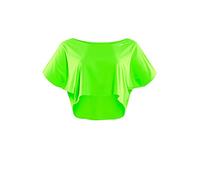 WINSHAPE Damen Functional Light Cropped Dance-top Dt104 T-Shirt, Neon-grün, XL EU
