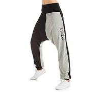 WINSHAPE Damen Haremshose Wh9 Yin/Yang Dance Fitness Freizeit Sport Trainingshose, Schwarz/Grey Melange, XS EU