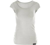 T-Shirt WINSHAPE "WTR4", Damen, Gr. L, grau (grau melange), 48% Baumwolle, 48% Polyester, 4% Elasthan, Rundhals, Shirts T-Shirt, kurzarm (35423744-L) grau melange