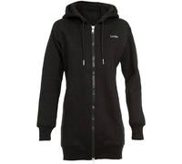 WINSHAPE Damen Lange, kuschelige Hoodie-Jacke mit 2-Wege-Zipper J006 (J006) XS Schwarz