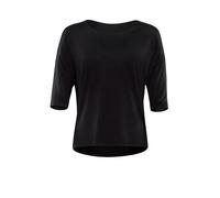 Winshape Damen Seidig Weiches Bambus-3/4-arm Bams001 T-Shirt, Schwarz, XL EU