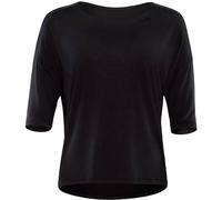 3/4-Arm-Shirt WINSHAPE "BAMS001", Damen, Gr. M, schwarz, 95% Viskose, 5% Elasthan, U-Boot-Ausschnitt, Shirts 3/4-Arm-Shirt, Seidig weiches Bambusgewebe (69405733-M) schwarz