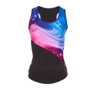 WINSHAPE Damen Super Leichtes Functional Tanktop Aet105, Stardust, Slim Style Fitness Yoga Pilates Trägershirt Cami Shirt, Bunt, XXL EU