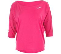 3/4-Arm-Shirt WINSHAPE "MCS001" Gr. L, pink (deep pink) Damen Shirts Yogashirt Yogawear (54159111-L) deep pink