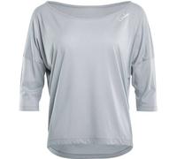 3/4-Arm-Shirt WINSHAPE "MCS001", Damen, Gr. M, grau (cool grau), 50% Modal, 50% Baumwolle, U-Boot-Ausschnitt, 3/4-Ärmel, Shirts Yogashirt Yogawear, Ultra leicht (88640343-M) cool grau