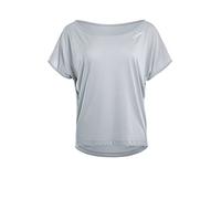 Oversize-Shirt WINSHAPE "MCT002", Damen, Gr. XS, grau (cool grau), 50% Modal, 50% Baumwolle, U-Boot-Ausschnitt, Kurzarm, Shirts Yogawear Yogashirt, Ultra leicht (91930260-XS) cool grau