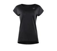 Winshape Damen Ultra leichtes Modal-Kurzarmshirt mit abgerundetem Saum MCT013, All-Fit Style, Fitness Freizeit Sport Yoga Workout, SCHWARZ, XL