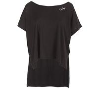 Oversize-Shirt WINSHAPE "MCT010", Damen, Gr. L, schwarz, 50% Modal, 50% Baumwolle, U-Boot-Ausschnitt, Kurzarm, Shirts, Ultra leicht (57223568-L) schwarz