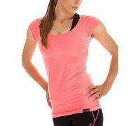 T-Shirt WINSHAPE "WTR4", Damen, Gr. XL, rot (neon coral), 48% Baumwolle, 48% Polyester, 4% Elasthan, Rundhals, Kurzarm, Shirts, kurzarm (27917450-XL) neon coral