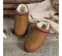 Winter 2024 Neue Auslandstrend Uggs Damen Velour Warm Dicke Sohlen Ohne Absatz Geschlossene Zehe Wolle Halb-Pantoffeln Schuhe