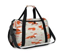 Winter Fox Süße Reisetasche für Mädchen, Jungen, Damen, Herren, Fuchs, Cartoon, Wochenende, Übernachtung, Schultertasche, Handtasche, für Reisen, Sport, Fitnessstudio