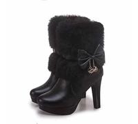 Winter Frauen Stiefel Weihnachten Stiefeletten High Heels Damen Schuhe Warme Kurze Winterstiefel Schnee Stiefel Party Hochzeit Schuhe Outdoor Thermostiefel
