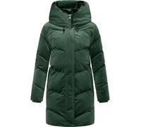 Kurzmantel RAGWEAR "Avelin Velvet YOUMODO", Damen, Gr. XS (34), grün (tannengrün), Obermaterial: 100% Polyester; Innenfutter: 100% Polyester; Wattierung: 100% Polyester, gerade ca. Mitte Oberschenkel,
