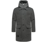 Trenchcoat STONE HARBOUR "Thiagoo XX", Herren, Gr. S (48), anthrazit, Obermaterial 1: 95% Polyester, 3% Viskose, 2% Elasthan; Obermaterial 2: 100% Polyester; Innenfutter: 100% Polyester; Wattierung: 1