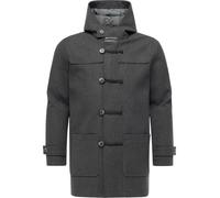 Ragwear Herren wetterfester atmungsaktiver Winter Kurzmantel warme lange Winterjacke Dufflecoat in Wollmantel-Optik mit Kapuze Duffie YOUMODO Dark Grey Gr. M