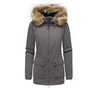 Kurzmantel RAGWEAR "Monadetta Warm", Damen, Gr. XXXL(46), grau, Obermaterial: 74% Baumwolle, 26% Nylon. Innenfutter: 100% Polyester. Wattierung: 100% Polyester, Basic, figurumspielend Po-bedeckend, ho