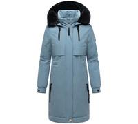 Winter Kurzmantel mit Kapuze und Kunstfell "Kaltwetterretter 14" Powder Blue XXL