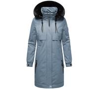 Kurzmantel NAVAHOO "Kaltwetterretter 14", Damen, Gr. XXXL(46), blau (rauchblau), Obermaterial: 55% Nylon, 45% Baumwolle. Innenfutter: 100% Polyester. Wattierung: 100% Polyester. Ärmelfutter: 100% Poly