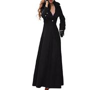 Winter Mantel für Damen Lang Wollmantel Elegant Winterjacke GroßE GrößEn Windbreaker Trenchcoat - Frauen Cardigan Wintermantel Warm Frauenmantel Übergangsmantel Business Blazermantel Lose Outwear