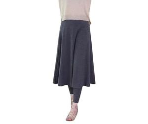 Winter Rock Damen Warm Hosenrock Lang Winter Thermoleggings Mit Hosen Winterhose Vintage A-Line Maxirock Elegant Wollrock Dicke Warm Thermohose Große Größen Outdoorhose/Thermorock/Freizeithose