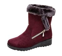 Winter Schuhe Damen Warm Winterschuhe Komfort-Stiefel Schneestiefel Waterproof Winterboots Warme Wanderschuhe Winterstiefel Weite Baumwollstiefel Winterboots Fashion BarfußSchuhe