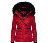 Winter Steppjacke mit abnehmbarer Kapuze "Wisteriaa" Red S