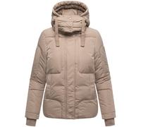Winter Steppjacke mit abnehmbarer Kapuze "Zauberlicht 14" Taupe Grey S