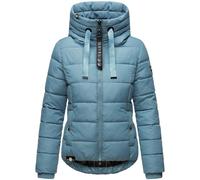 Navahoo Damen Winterjacke warme Steppjacke mit hohem Kragen und Verstellbarer Kapuze Amayaa Powder Blue Gr. M