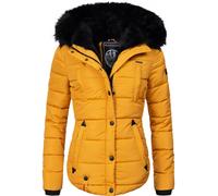 Winter Steppjacke mit Kapuze "Lotusblüte" Gelb L