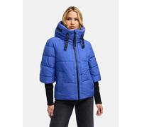 Winter Steppjacke mit Rippstrickärmeln "Lotusherz XIV" Galaxy Blue S
