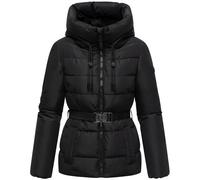 Winterjacke MARIKOO "Himee", Damen, Gr. M, schwarz, Obermaterial: 100% Polyester; Futter: 100% Polyester; Wattierung: 100% Polyester; Ärmelfutter: 100% Polyester, Jacken, mit praktischem Taillengürtel