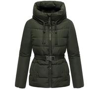 Winter Steppjacke mit Taillengürtel "Himee16" Dark Olive S