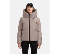Winter Steppjacke mit verstellbarer Kapuze "Audrey Matt" Greige L