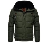 STONE HARBOUR warme Herren Winter Steppjacke mit Kapuze Witaas Olive Gr. 3XL